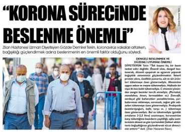 Korona Sürecinde Beslenme Önemli