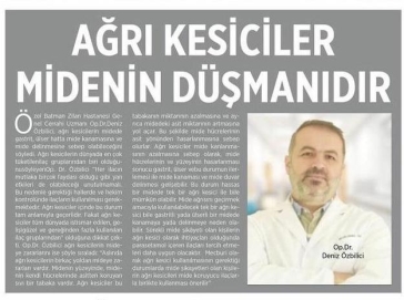 Ağrı Kesiciler Midenin Düşmanıdır