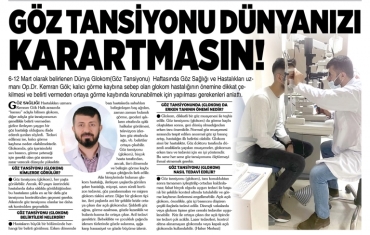 Göz Tansiyonu Dünyanızı Karartmasın