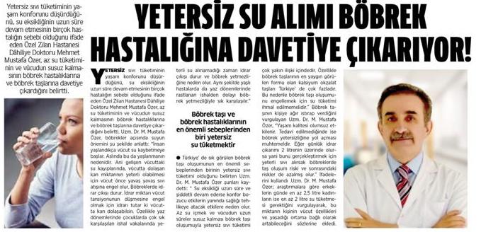 Yetersiz su alımı böbrek hastalığına davetiye çıkarıyor!