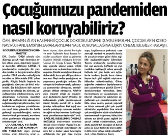 Çocuğumuzu Pandemiden Nasıl Koruyabiliriz?